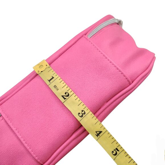 Lancome Paris Comestic Bag Case Zippered Pink Travel Makeup Portable 9x7x3 - Picture 10 of 10